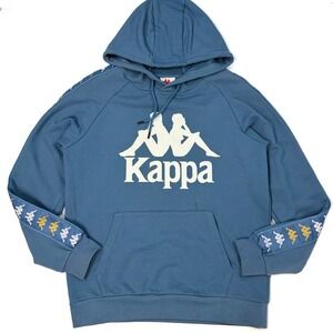 Kappa Banda Hurtado Hoodie Mens Size M Slim‎ Fit Track Jacket Sweatshirt Blue
